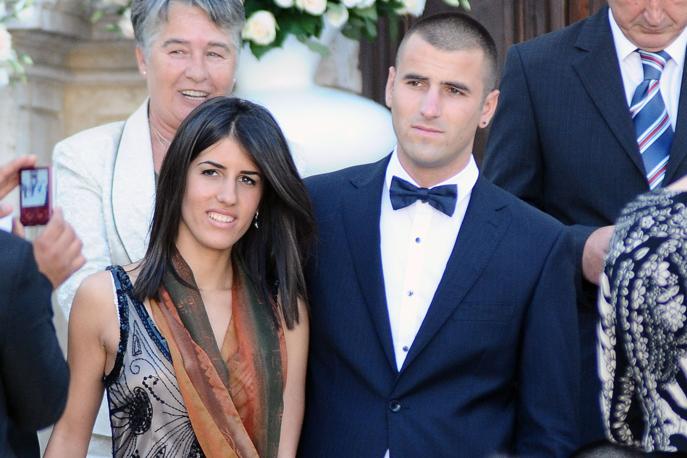 Il fratello di Mirko Vucinic conla moglie. Evangelista